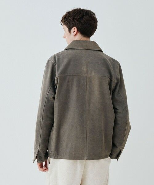 TOMORROWLAND / トゥモローランド レザーブルゾン・ジャケット | ヴィンテージラムレザー サドルスリーブブルゾン | 詳細4