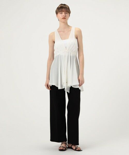 TOMORROWLAND / トゥモローランド シャツ・ブラウス | シルクジョーゼット ペプラムノースリーブブラウス | 詳細1