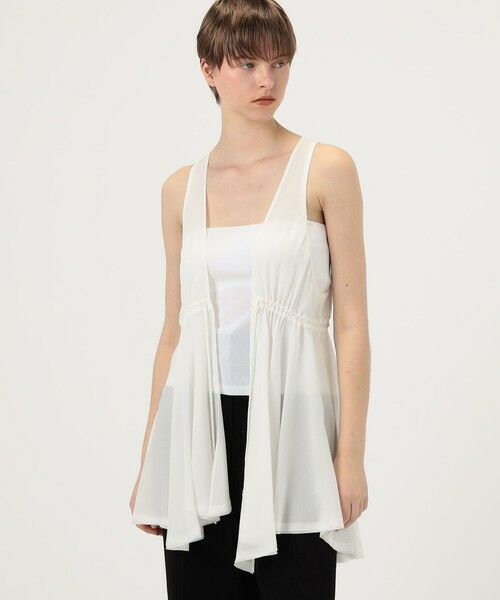 TOMORROWLAND / トゥモローランド シャツ・ブラウス | シルクジョーゼット ペプラムノースリーブブラウス | 詳細2