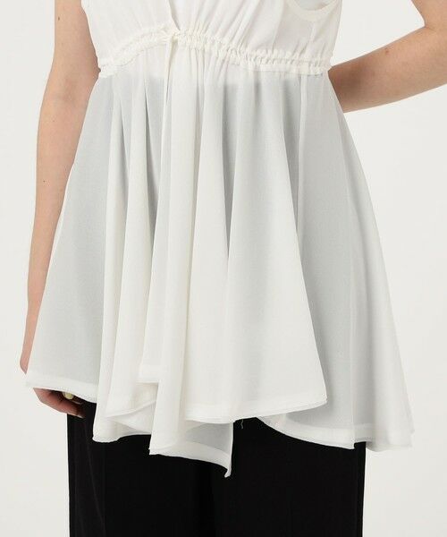 TOMORROWLAND / トゥモローランド シャツ・ブラウス | シルクジョーゼット ペプラムノースリーブブラウス | 詳細9