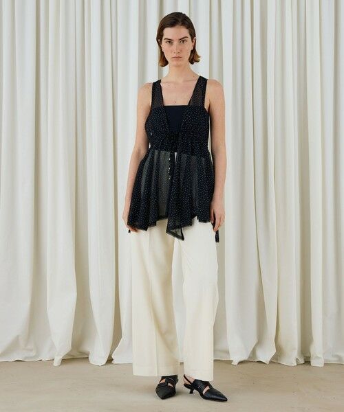 TOMORROWLAND / トゥモローランド シャツ・ブラウス | メタルドットプリント ペプラムノースリーブブラウス | 詳細1