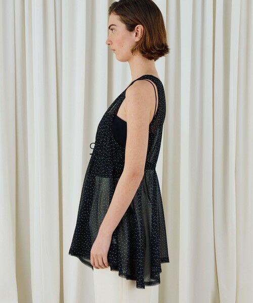 TOMORROWLAND / トゥモローランド シャツ・ブラウス | メタルドットプリント ペプラムノースリーブブラウス | 詳細3