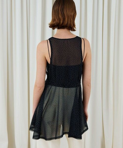 TOMORROWLAND / トゥモローランド シャツ・ブラウス | メタルドットプリント ペプラムノースリーブブラウス | 詳細4