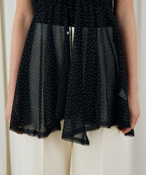 TOMORROWLAND / トゥモローランド シャツ・ブラウス | メタルドットプリント ペプラムノースリーブブラウス | 詳細7