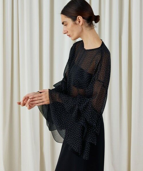 TOMORROWLAND / トゥモローランド シャツ・ブラウス（半袖以外） | メタルドットプリント フリルスリーブブラウス | 詳細4