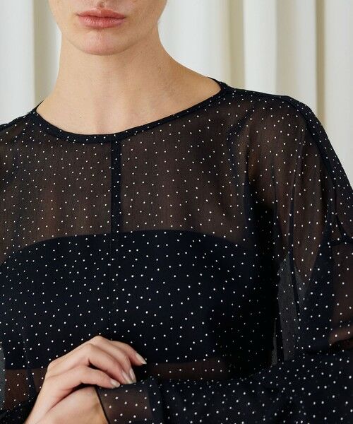 TOMORROWLAND / トゥモローランド シャツ・ブラウス（半袖以外） | メタルドットプリント フリルスリーブブラウス | 詳細6