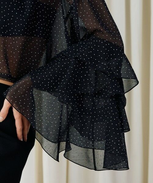 TOMORROWLAND / トゥモローランド シャツ・ブラウス（半袖以外） | メタルドットプリント フリルスリーブブラウス | 詳細7