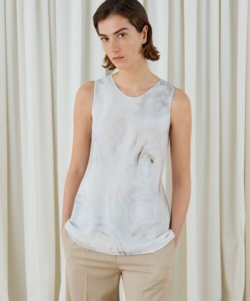 TOMORROWLAND / トゥモローランド シャツ・ブラウス | リップルプリント ノースリーブトップス | 詳細2