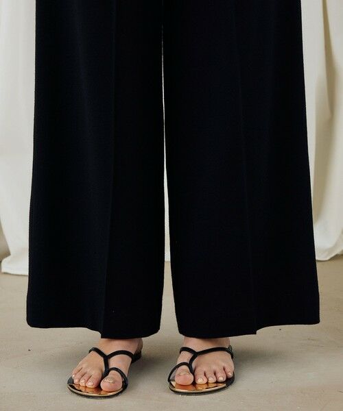 TOMORROWLAND / トゥモローランド スラックス・ドレスパンツ | ウールジョーゼット コルセット付きタックワイドパンツ | 詳細10