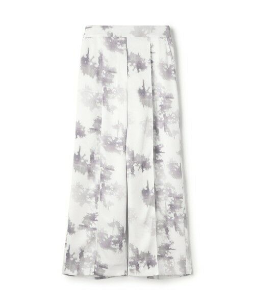 TOMORROWLAND/トゥモローランド ライト＆シャドープリント タックセミワイドパンツ 14 グレー系 34(7号)