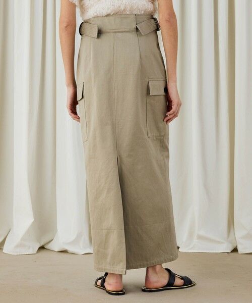 TOMORROWLAND / トゥモローランド ロング・マキシ丈スカート | コットンサテン ボタンダウンマキシスカート | 詳細4