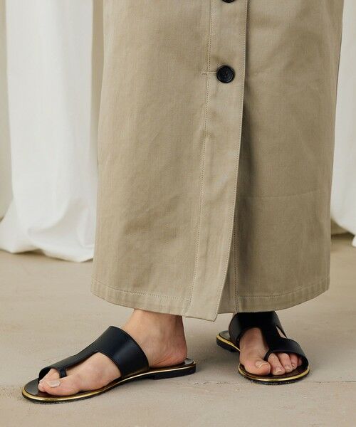 TOMORROWLAND / トゥモローランド ロング・マキシ丈スカート | コットンサテン ボタンダウンマキシスカート | 詳細8