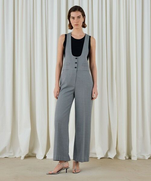 TOMORROWLAND / トゥモローランド サロペット・オールインワン | ポリエステルウールバラシャ テイラードサロペット | 詳細13