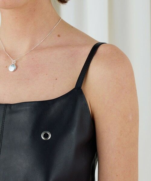 TOMORROWLAND / トゥモローランド ミニ丈・ひざ丈ワンピース | ラムレザーアイレット キャミドレス | 詳細6