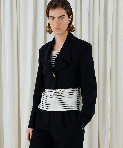 TOMORROWLAND / トゥモローランド テーラードジャケット | ソフトウールオックス クロップドジャケット | 詳細4