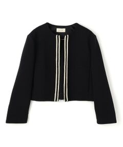 TOMORROWLAND / トゥモローランド ノーカラージャケット | グロスグレンジャージー クルーネックジャケット