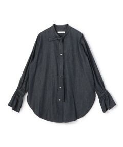 TOMORROWLAND / トゥモローランド シャツ・ブラウス（半袖以外） | デニムダンガリー ギャザーカフシャツ