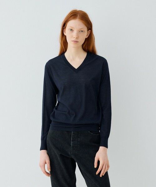 TOMORROWLAND / トゥモローランド ニット・セーター | ウーステッドカシミヤ Vネックプルオーバー | 詳細2