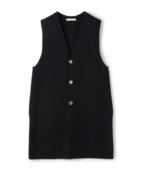 TOMORROWLAND / トゥモローランド ベスト | ミラノリブ ロングベスト（69 ネイビー）