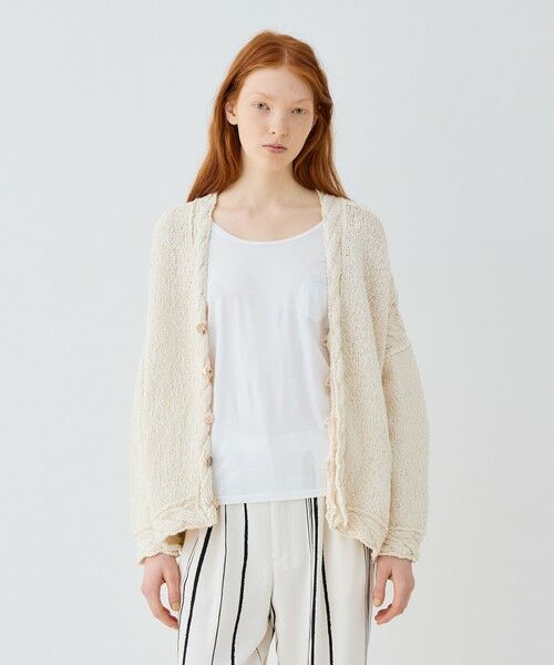 TOMORROWLAND / トゥモローランド カーディガン・ボレロ | コットンスラブ Vネックカーディガン | 詳細2