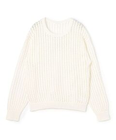 TOMORROWLAND / トゥモローランド ニット・セーター | オープンワークコットン クルーネックプルオーバー