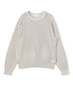 TOMORROWLAND / トゥモローランド ニット・セーター | オープンワークコットン クルーネックプルオーバー