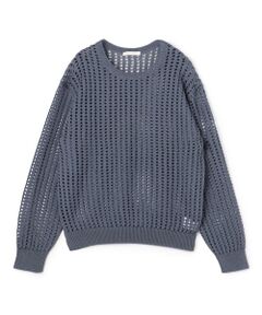 TOMORROWLAND / トゥモローランド ニット・セーター | オープンワークコットン クルーネックプルオーバー