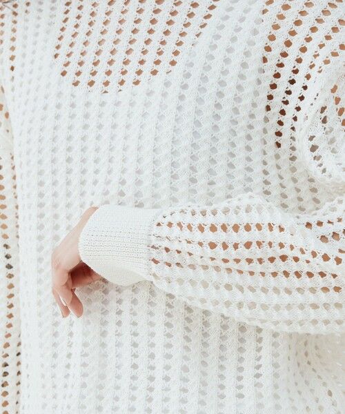 TOMORROWLAND / トゥモローランド ニット・セーター | オープンワークコットン クルーネックプルオーバー | 詳細6