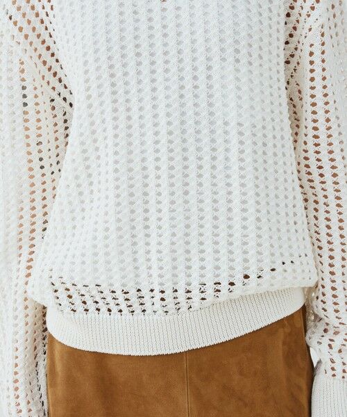 TOMORROWLAND / トゥモローランド ニット・セーター | オープンワークコットン クルーネックプルオーバー | 詳細7
