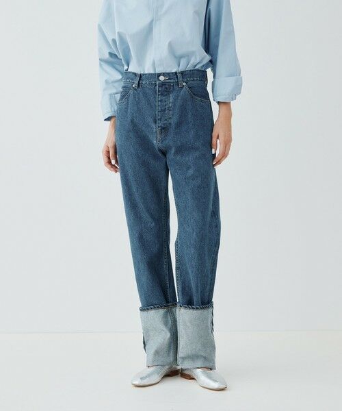 TOMORROWLAND / トゥモローランド デニムパンツ | ヴィンテージブルーデニム ロングヘムパンツ | 詳細2