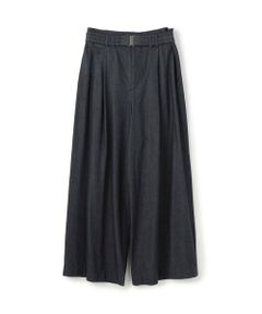 なんでも鑑定団よりも驚き！ コットンデニム タックワイドパンツ （デニムパンツ パンツ