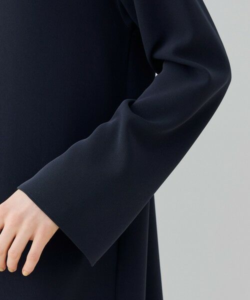 TOMORROWLAND / トゥモローランド ロング・マキシ丈ワンピース | ダブルクロス クルーネックワンピース | 詳細5