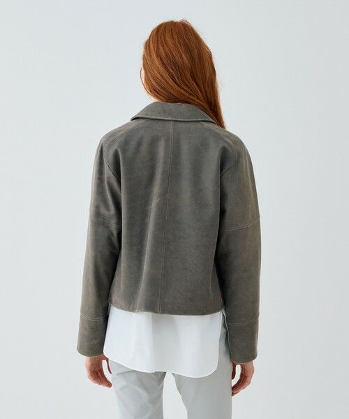 TOMORROWLAND / トゥモローランド レザーブルゾン・ジャケット | ビンテージラムレザー サドルスリーブブルゾン | 詳細4