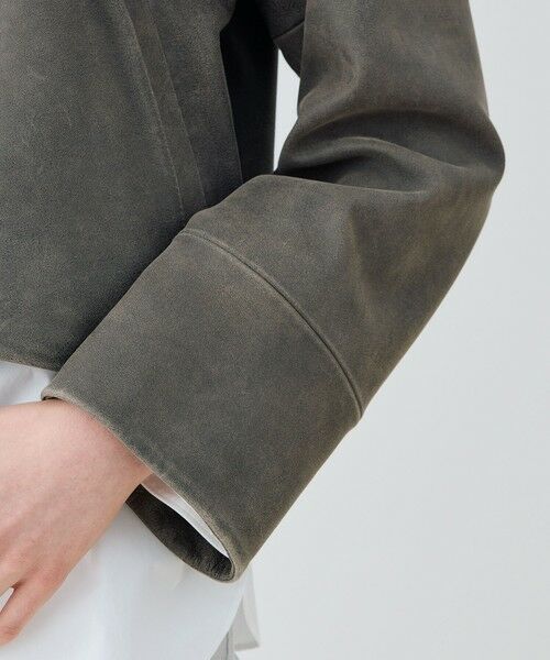 TOMORROWLAND / トゥモローランド レザーブルゾン・ジャケット | ビンテージラムレザー サドルスリーブブルゾン | 詳細7