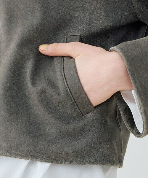 TOMORROWLAND / トゥモローランド レザーブルゾン・ジャケット | ビンテージラムレザー サドルスリーブブルゾン | 詳細8