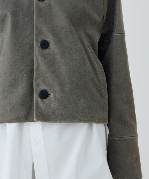 TOMORROWLAND / トゥモローランド レザーブルゾン・ジャケット | ビンテージラムレザー サドルスリーブブルゾン | 詳細9