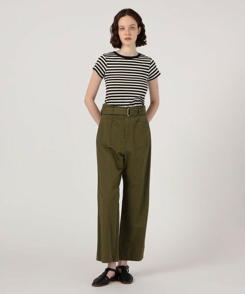 TOMORROWLAND / トゥモローランド Tシャツ | ETRE CECIL NAVY BRETON STRIPE CAP SLEEVE Tシャツ | 詳細1