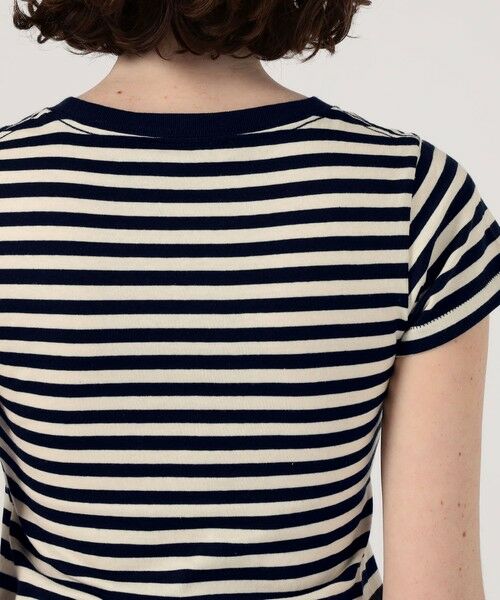 TOMORROWLAND / トゥモローランド Tシャツ | ETRE CECIL NAVY BRETON STRIPE CAP SLEEVE Tシャツ | 詳細6