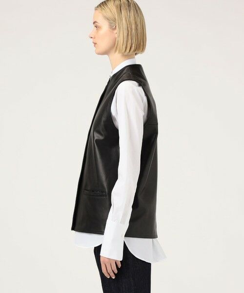 TOMORROWLAND / トゥモローランド ベスト | CINQUANTA METAL BUTTON レザーベスト | 詳細3