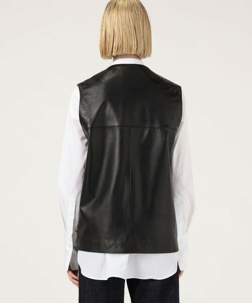 TOMORROWLAND / トゥモローランド ベスト | CINQUANTA METAL BUTTON レザーベスト | 詳細4