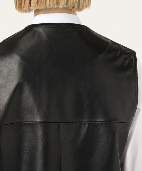 TOMORROWLAND / トゥモローランド ベスト | CINQUANTA METAL BUTTON レザーベスト | 詳細7