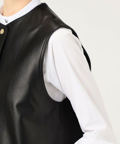 TOMORROWLAND / トゥモローランド ベスト | CINQUANTA METAL BUTTON レザーベスト | 詳細8