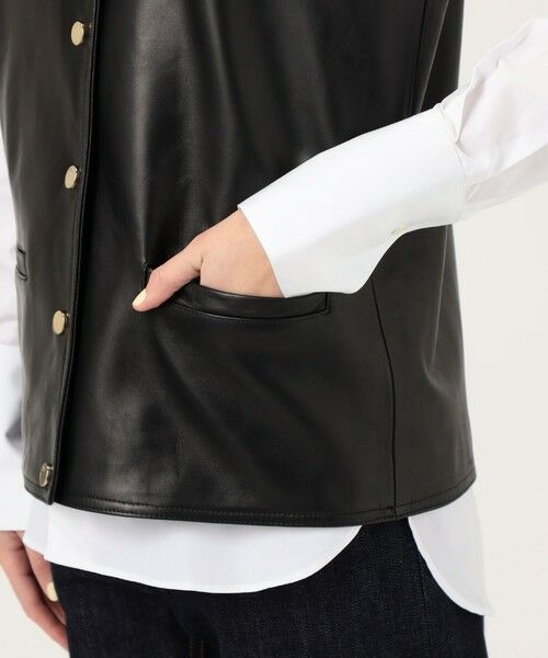 TOMORROWLAND / トゥモローランド ベスト | CINQUANTA METAL BUTTON レザーベスト | 詳細9