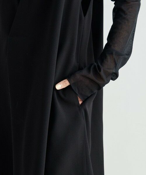 TOMORROWLAND / トゥモローランド ベスト | バックサテンジョーゼット Vネックジレ | 詳細9