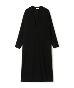 TOMORROWLAND / トゥモローランド ロング・マキシ丈ワンピース | バックサテンジョーゼット Vネックロングワンピース