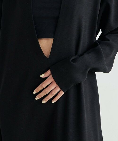 TOMORROWLAND / トゥモローランド ロング・マキシ丈ワンピース | バックサテンジョーゼット Vネックロングワンピース | 詳細6