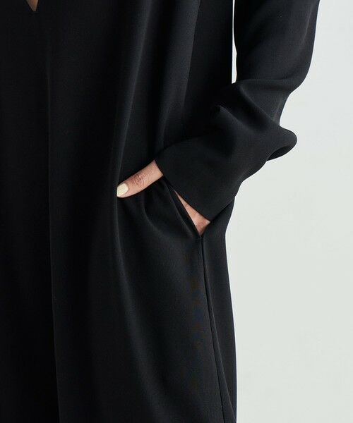 TOMORROWLAND / トゥモローランド ロング・マキシ丈ワンピース | バックサテンジョーゼット Vネックロングワンピース | 詳細7