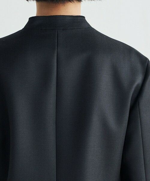 TOMORROWLAND / トゥモローランド ノーカラージャケット | ウールシャンブレー ジップジャケット | 詳細8