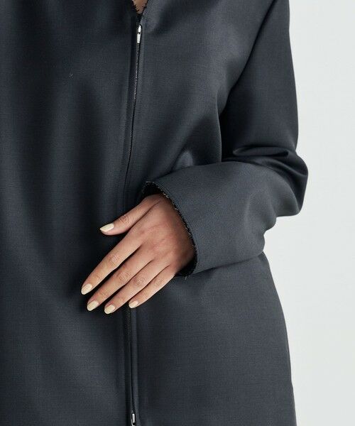 TOMORROWLAND / トゥモローランド ノーカラージャケット | ウールシャンブレー ジップジャケット | 詳細9