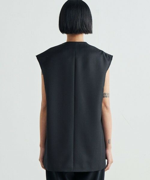 TOMORROWLAND / トゥモローランド ベスト | ウールシャンブレー ワイドラペルジレ | 詳細4